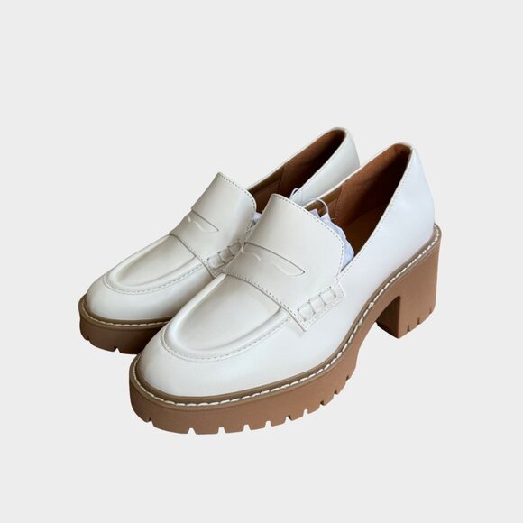 NEW Universal Thread Women's Maisy Loafer Heels - Off-White Size 6.5 - Picture 2 of 7